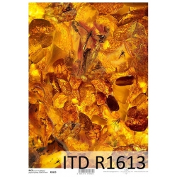 Papier ryżowy ITD A4 R1613, bursztyn, jantar, amber